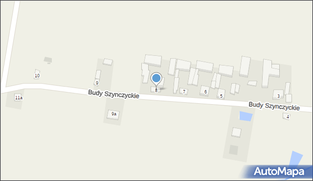 Budy Szynczyckie, Budy Szynczyckie, 8, mapa Budy Szynczyckie