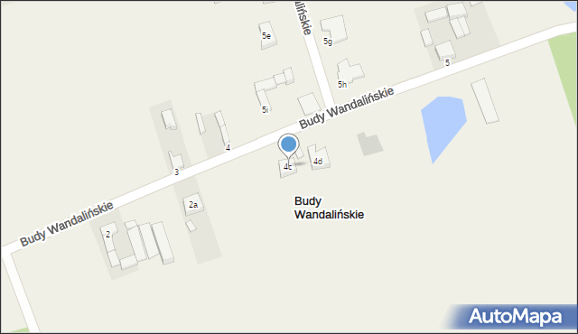 Budy Wandalińskie, Budy Wandalińskie, 4c, mapa Budy Wandalińskie