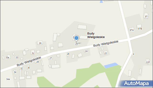 Budy Wielgoleskie, Budy Wielgoleskie, 23, mapa Budy Wielgoleskie