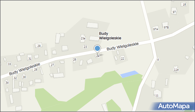 Budy Wielgoleskie, Budy Wielgoleskie, 24, mapa Budy Wielgoleskie