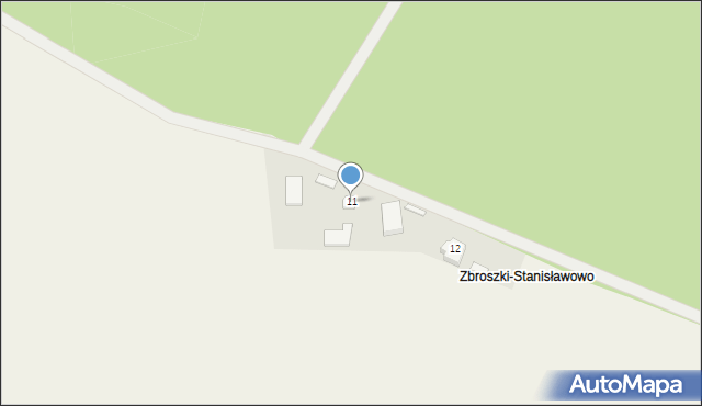 Budy-Zbroszki, Budy-Zbroszki, 11, mapa Budy-Zbroszki