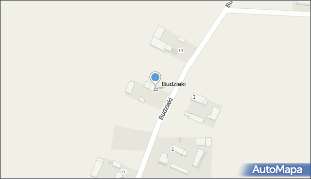 Budziaki, Budziaki, 14, mapa Budziaki