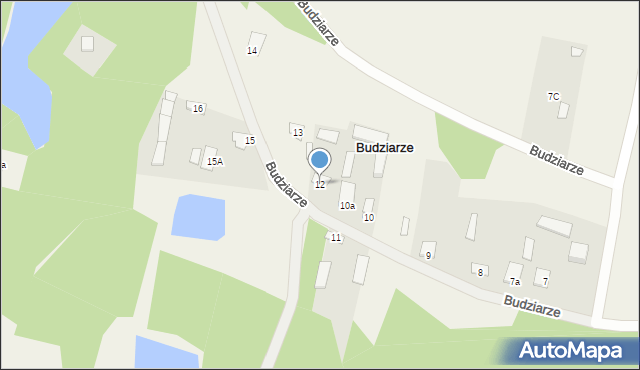 Budziarze, Budziarze, 12, mapa Budziarze