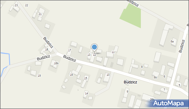 Budzicz, Budzicz, 12, mapa Budzicz