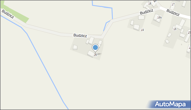 Budzicz, Budzicz, 20, mapa Budzicz