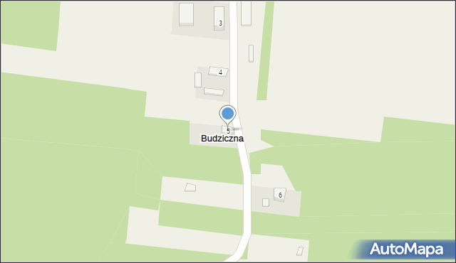 Budziczna, Budziczna, 5, mapa Budziczna