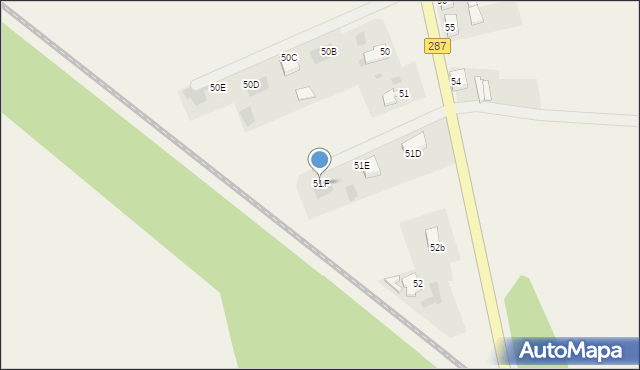 Budziechów, Budziechów, 51F, mapa Budziechów