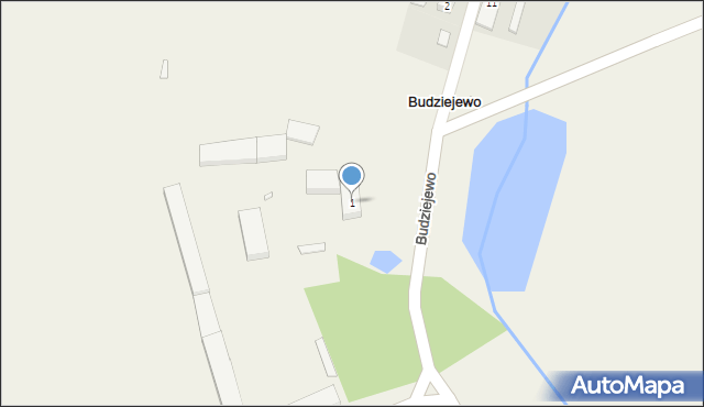 Budziejewo, Budziejewo, 1, mapa Budziejewo