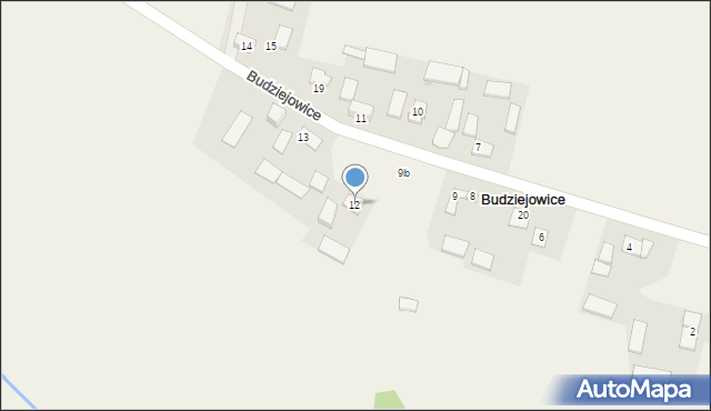 Budziejowice, Budziejowice, 12, mapa Budziejowice