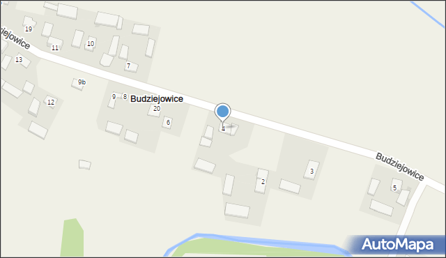 Budziejowice, Budziejowice, 4, mapa Budziejowice