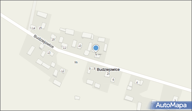 Budziejowice, Budziejowice, 7, mapa Budziejowice