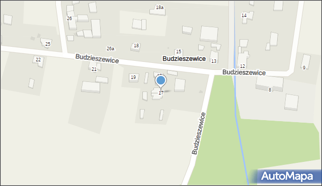 Budzieszewice, Budzieszewice, 17, mapa Budzieszewice