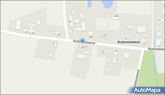 Budzieszewice, Budzieszewice, 21, mapa Budzieszewice