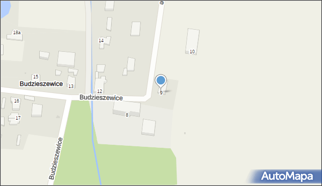 Budzieszewice, Budzieszewice, 9, mapa Budzieszewice