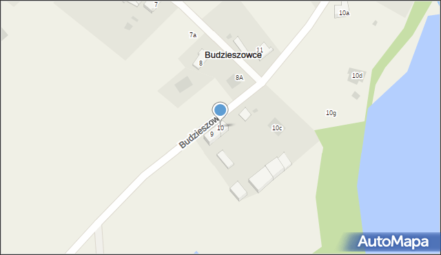 Budzieszowce, Budzieszowce, 10, mapa Budzieszowce