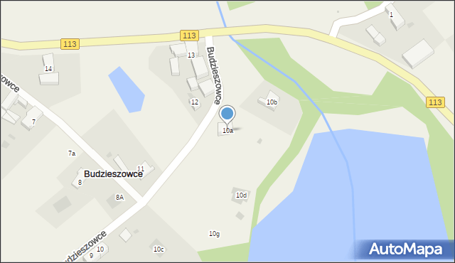 Budzieszowce, Budzieszowce, 10a, mapa Budzieszowce