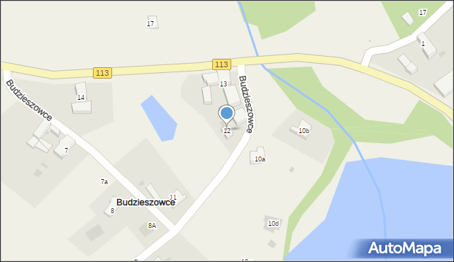 Budzieszowce, Budzieszowce, 12, mapa Budzieszowce