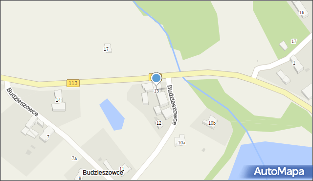 Budzieszowce, Budzieszowce, 13, mapa Budzieszowce