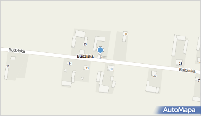 Budziska, Budziska, 32, mapa Budziska