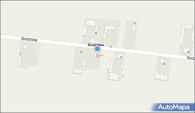 Budziska, Budziska, 33, mapa Budziska