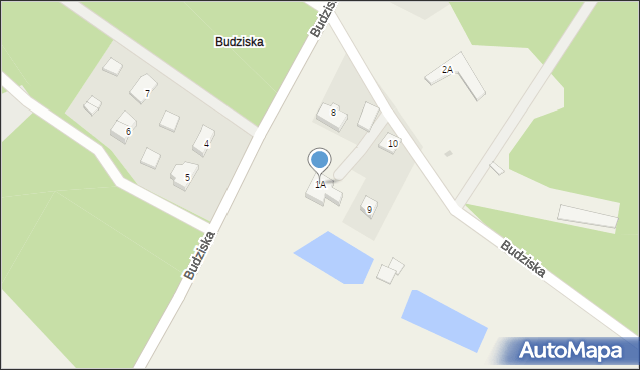 Budziska, Budziska, 1A, mapa Budziska
