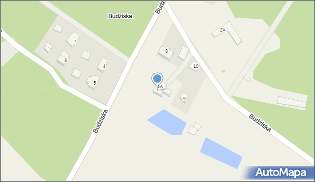 Budziska, Budziska, 1B, mapa Budziska