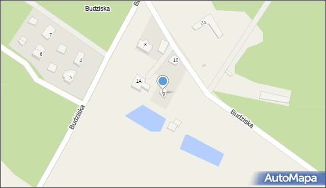 Budziska, Budziska, 9, mapa Budziska