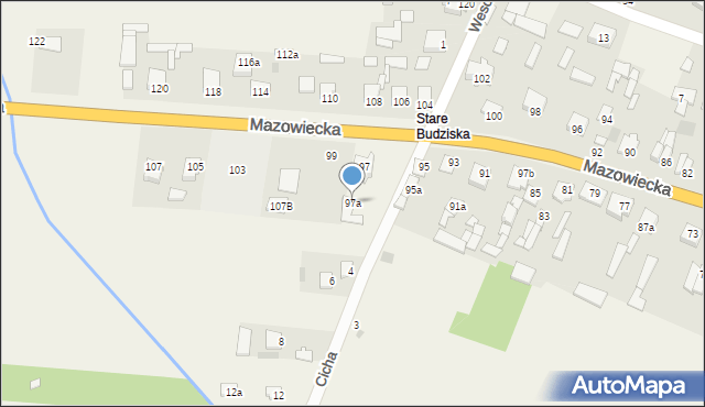 Budziska, Budziska, 107A, mapa Budziska