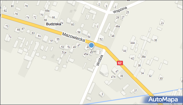 Budziska, Budziska, 59, mapa Budziska