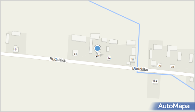 Budziska, Budziska, 42, mapa Budziska