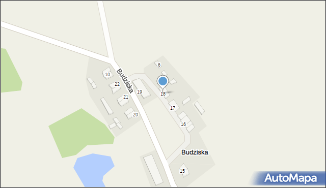 Budziska, Budziska, 18, mapa Budziska