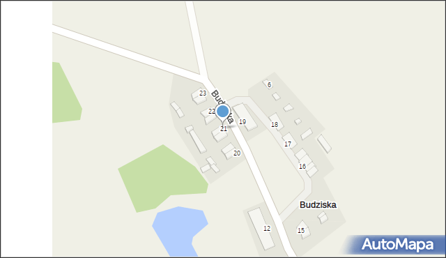 Budziska, Budziska, 21, mapa Budziska