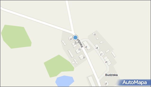 Budziska, Budziska, 22, mapa Budziska