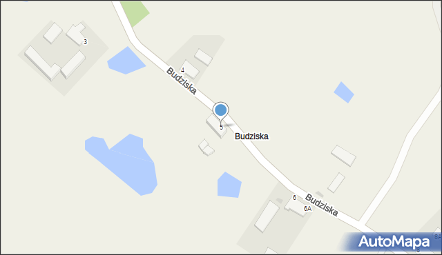 Budziska, Budziska, 5, mapa Budziska