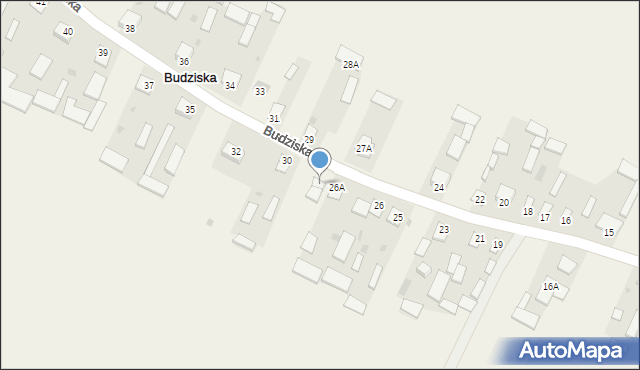 Budziska, Budziska, 27, mapa Budziska