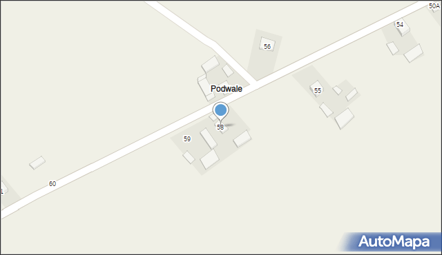 Budziska, Budziska, 58, mapa Budziska