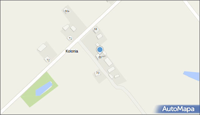 Budziska, Budziska, 69, mapa Budziska