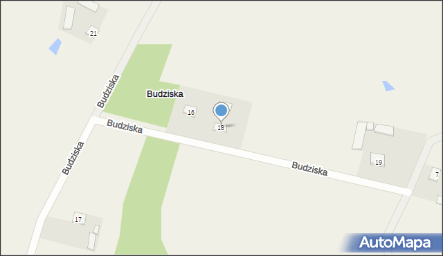 Budziska, Budziska, 18, mapa Budziska