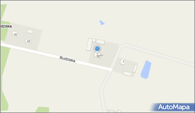 Budziska, Budziska, 19, mapa Budziska