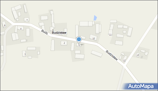 Budzisław, Budzisław, 1, mapa Budzisław