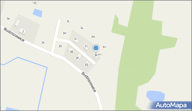 Budziszewice, Budziszewice, 3K, mapa Budziszewice