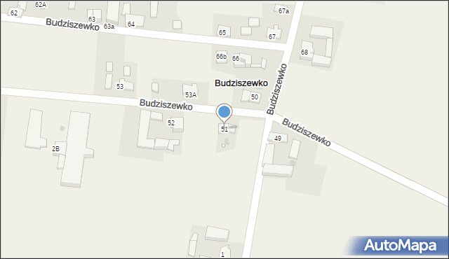 Budziszewko, Budziszewko, 51, mapa Budziszewko