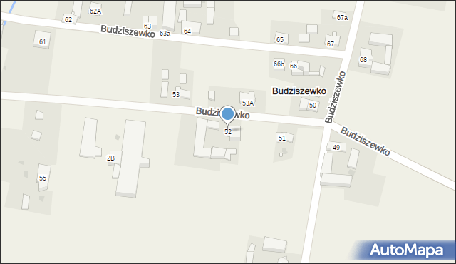 Budziszewko, Budziszewko, 52, mapa Budziszewko