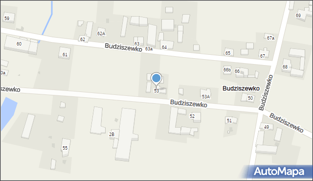 Budziszewko, Budziszewko, 53, mapa Budziszewko