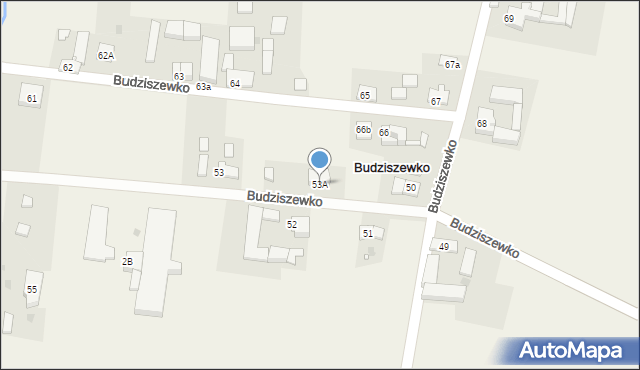 Budziszewko, Budziszewko, 53A, mapa Budziszewko