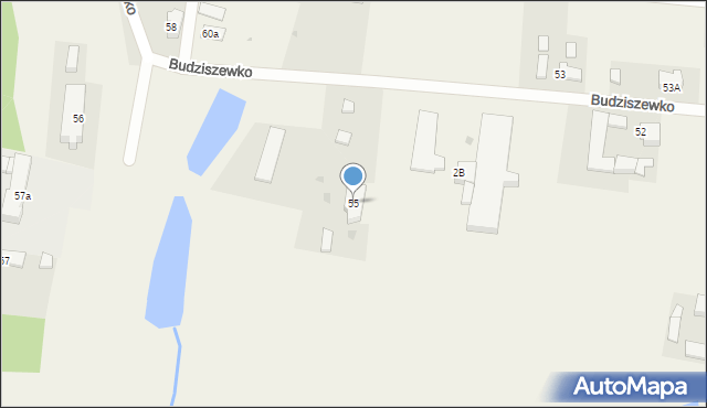 Budziszewko, Budziszewko, 55, mapa Budziszewko