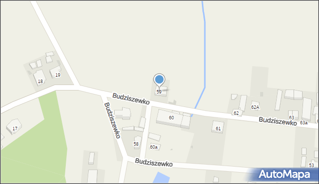 Budziszewko, Budziszewko, 59, mapa Budziszewko