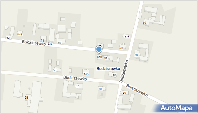 Budziszewko, Budziszewko, 66b, mapa Budziszewko