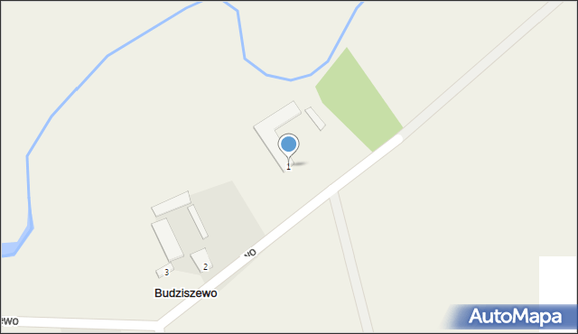 Budziszewo, Budziszewo, 1, mapa Budziszewo