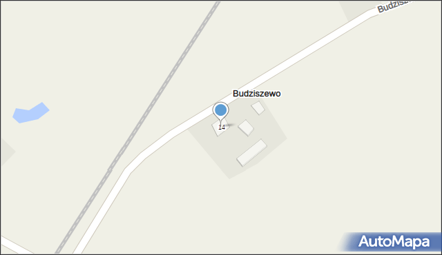 Budziszewo, Budziszewo, 14, mapa Budziszewo